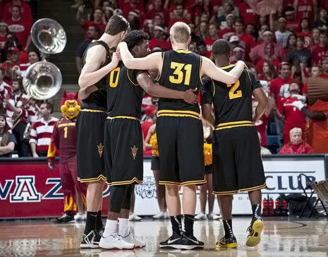 ASU Hoops falls to UofA in Tucson, 73-58.