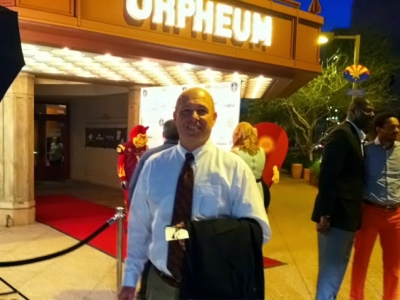 Coach Herb Sendek getting ready to walk the red carpet.