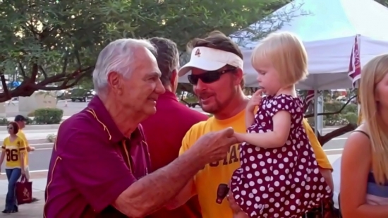 Reagan meets Sun Devil Legend, Coach Frank Kush.