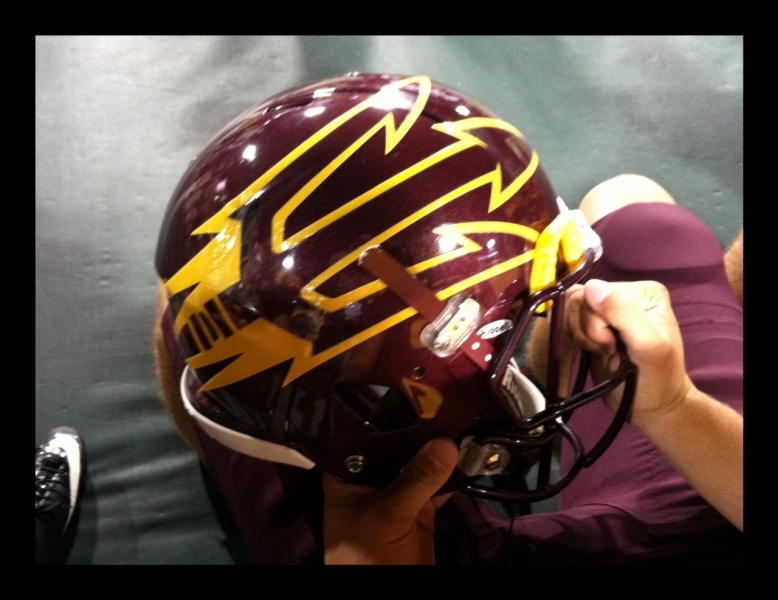 The new helmet design unveiled by the Sun Devils tonight.