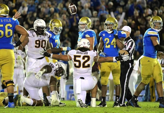 Carl Bradford and the Sun Devil defense brought heavy pressure in ASU's victory over UCLA