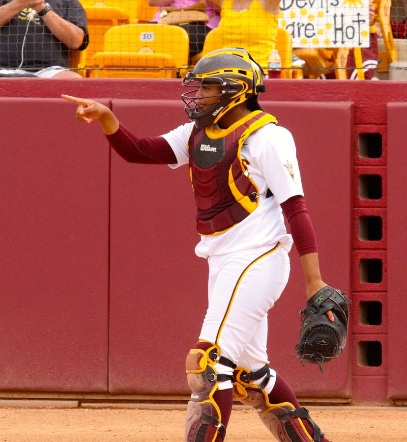 ASU Softball Catcher, Amber Freeman (pic- ASU)