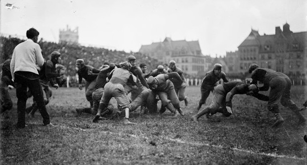 Wisconsin vs Michigan in the 1902 College Football National Championship