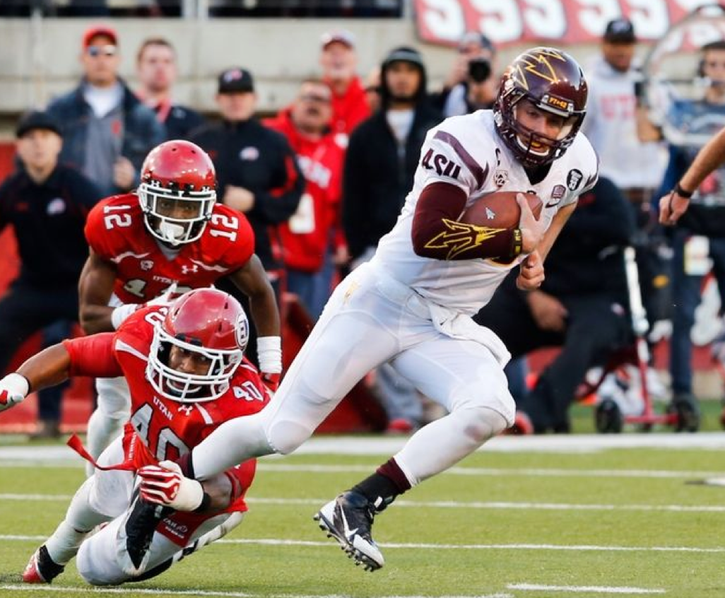 The Sun Devils' uniform combo at Utah in 2013