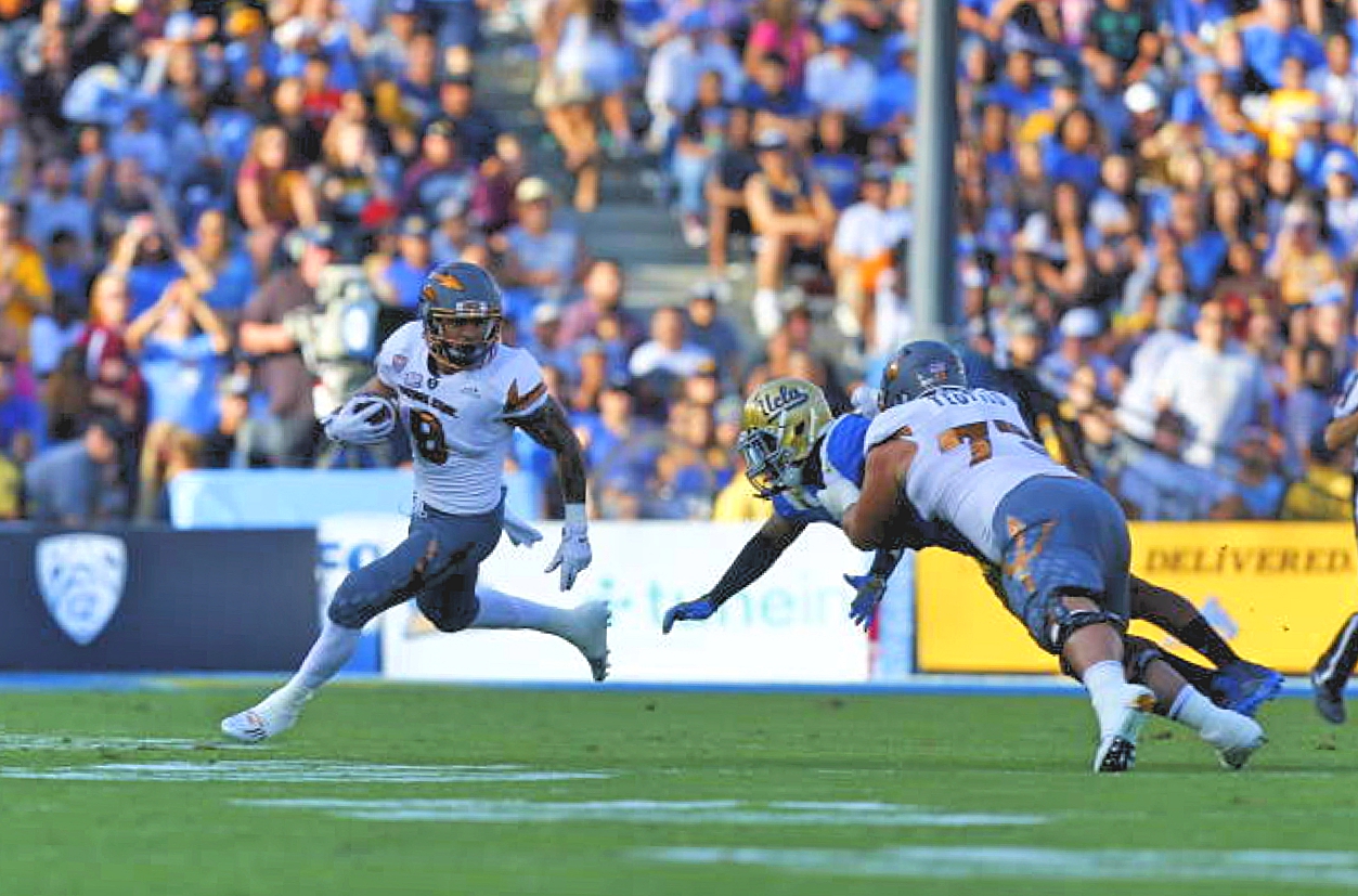 2015: #8 D.J. Foster at Wide Receiver (photo- Sun Devil Athletics)