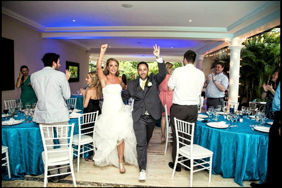 Brad Webb and Melissa Chisholm-Webb at their wedding in the Dominican Republic